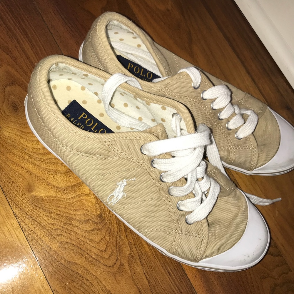 Beige, Ralph Lauren sneakers